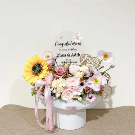 Bloom Box Akrilik Ucapan Wedding Badung
